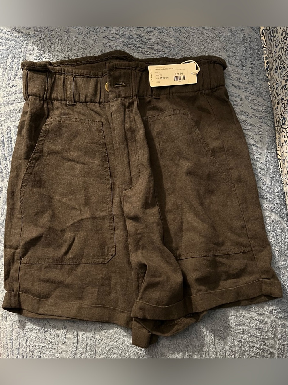 Risen Brown Flat-Front Casual Shorts
